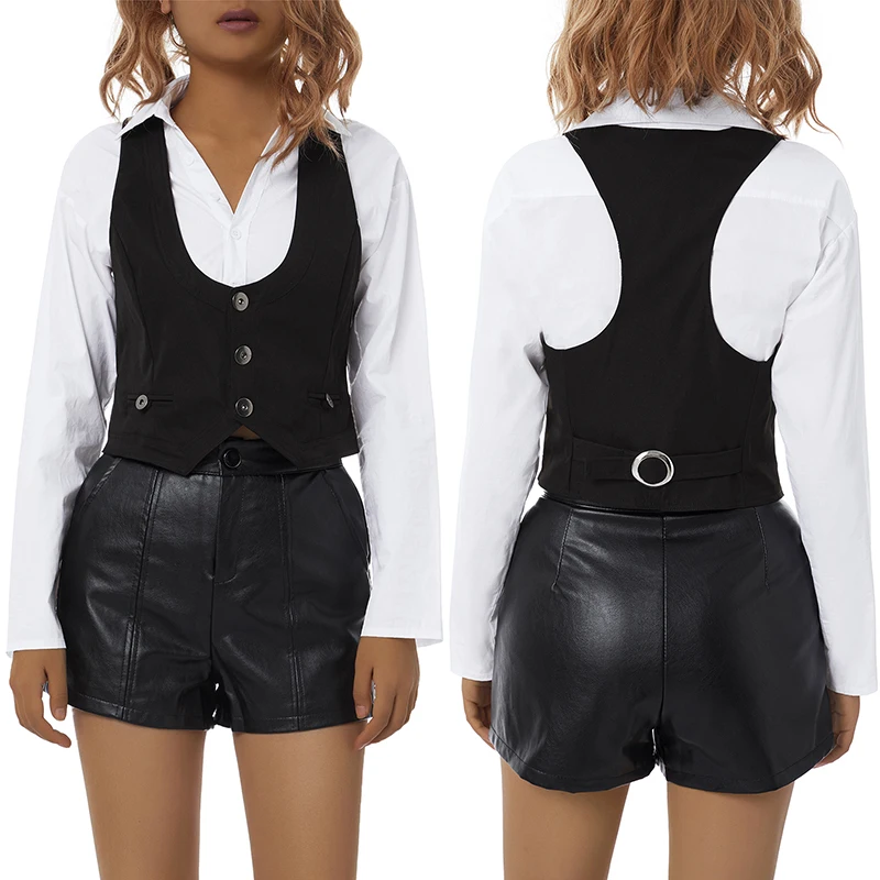 2023 Women\'s Dressy Waistcoat Racerback Vest Autumn Tuxedo Suit Waistcoat Vintage Steampunk Jacquard Jacket Punk Style Corsetier