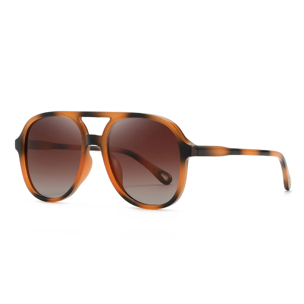 KLASSNUM Classic Double Bridge Square AviatorS Sunglasses Men Women Oversized Frame Gradient Lens UV400 Vintage Driving Eyewear