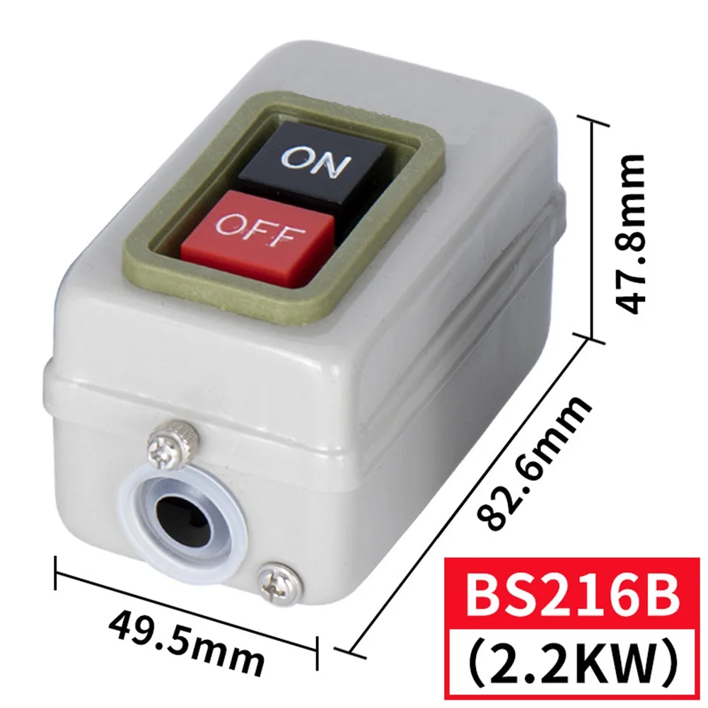 220380V Push Button Switch with Copper Contact Points for Textile and Industrial Equipment BS230B BS216B BS211B Sealed Structure