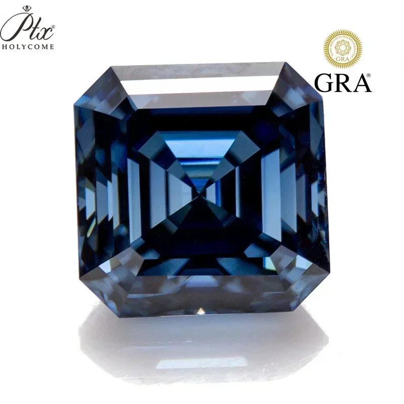 

Asscher Vivid Blue Cut GRA ODM VVS1 Moissanite Loose Gemstones Supplier Factory Pass Moissnaite Diamond Tester Charms Diy Rings