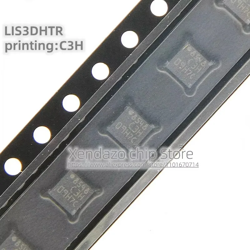 5pcs/lot LIS3DHTR LIS3DH Silk screen printing C3H LGA16 package Acceleration sensor chip