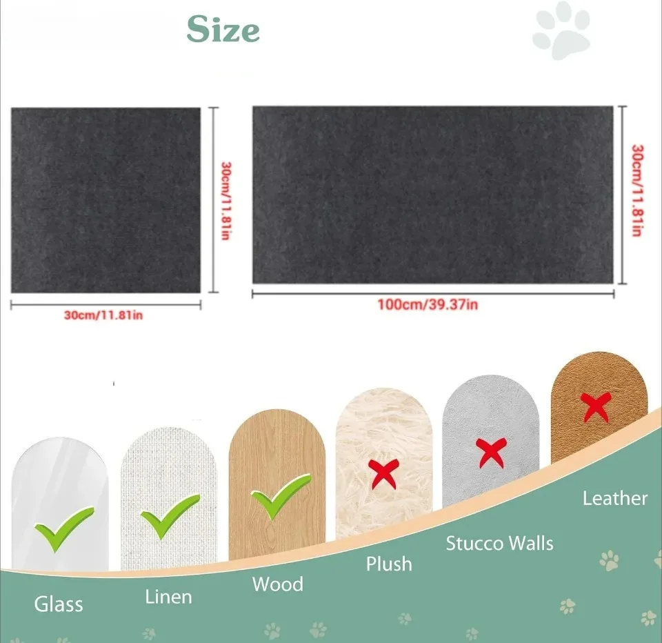 Zuschneidbarer selbstklebender Teppich für Katzen, Kratzbrettwand, Anti-Katzen-Kratzbrett, Sofa, DIY-Katzen-Kratzbrett, Sofa-Schutz, Pfoten schärfen – Detail 11