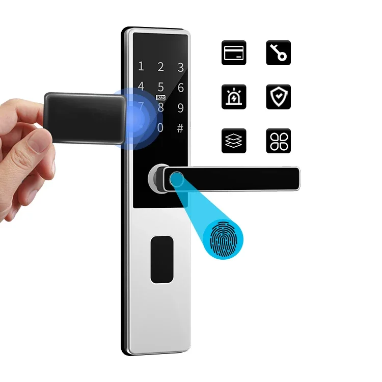 Home Security Mortise Smart Card Electronic Fingerprint Lock Digital Code Door Lock password bluetooth key smart door lock