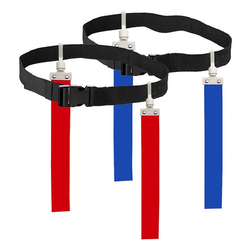 Football Waist Flag Bright Color American Football Match Training Belt Adjustable Soccer Rugby Flag Tag Waist Strap