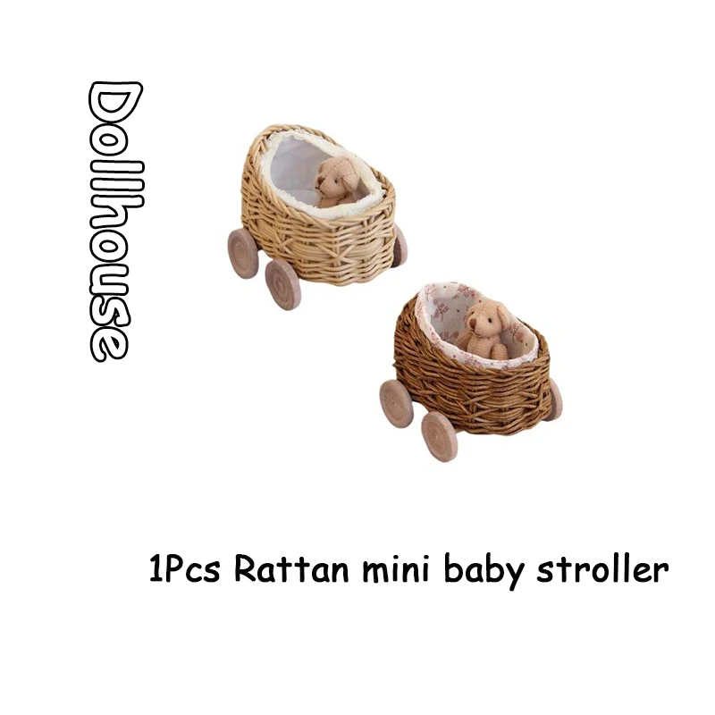 

1 комплект, ручная детская коляска, коляска в форме цветов, плетеная корзина из ротанга с ручкой, корзина с цветочным узором для девочек, свадебная корзина
