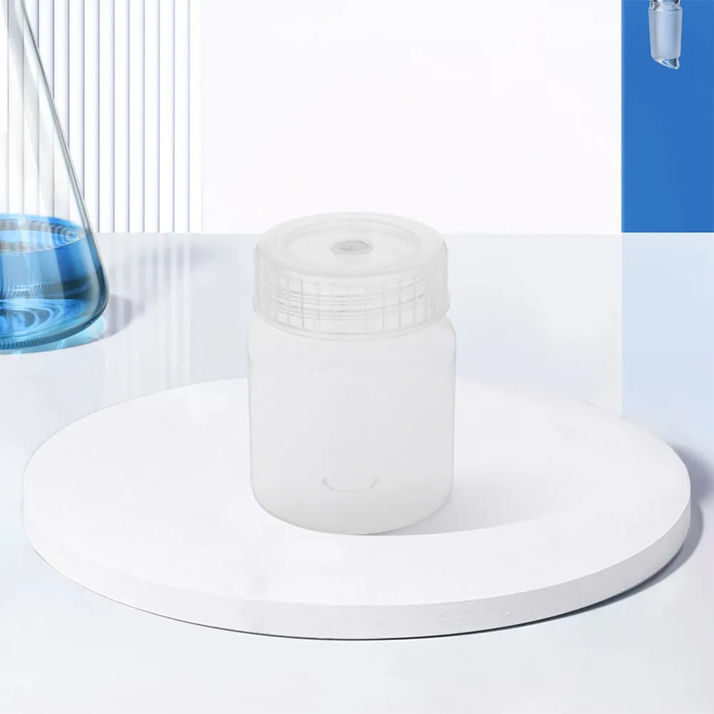 

4Pcs Laboratory Wide Mouth Polypropylene Storage Bottles Leakproof Caps Reusable Chemical Storage Sample Bottles Plant Cell