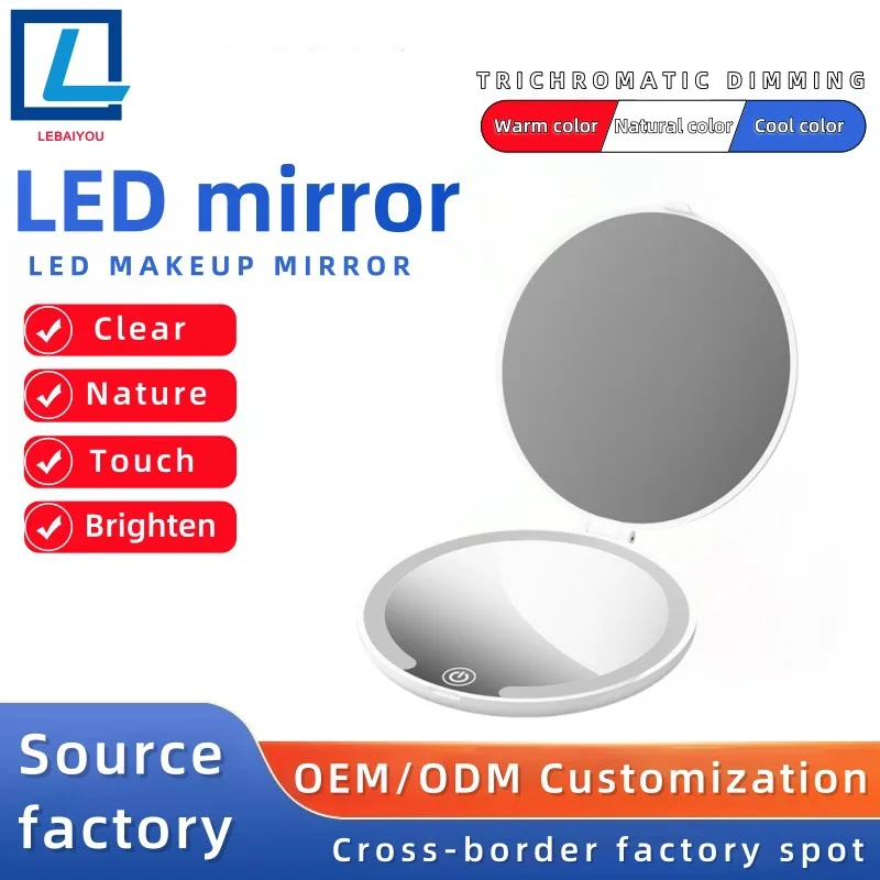 Espelhos com luzes Led Espelhos de maquiagem também podem ser usados para maquiagem no escuro Produtos de beleza portáteis