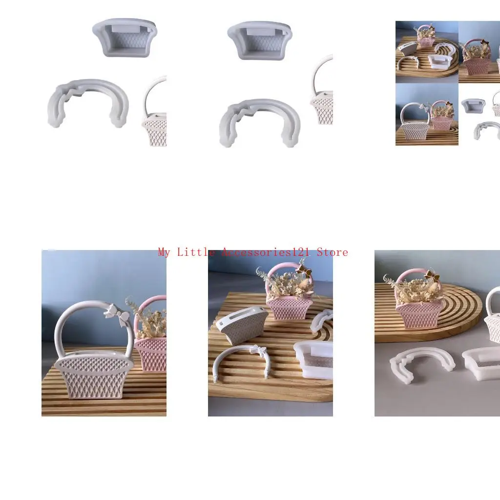 

Многоцелевая цветочная корзина Силиконовая форма для гипсовой смолы DIY Домашние аксессуары