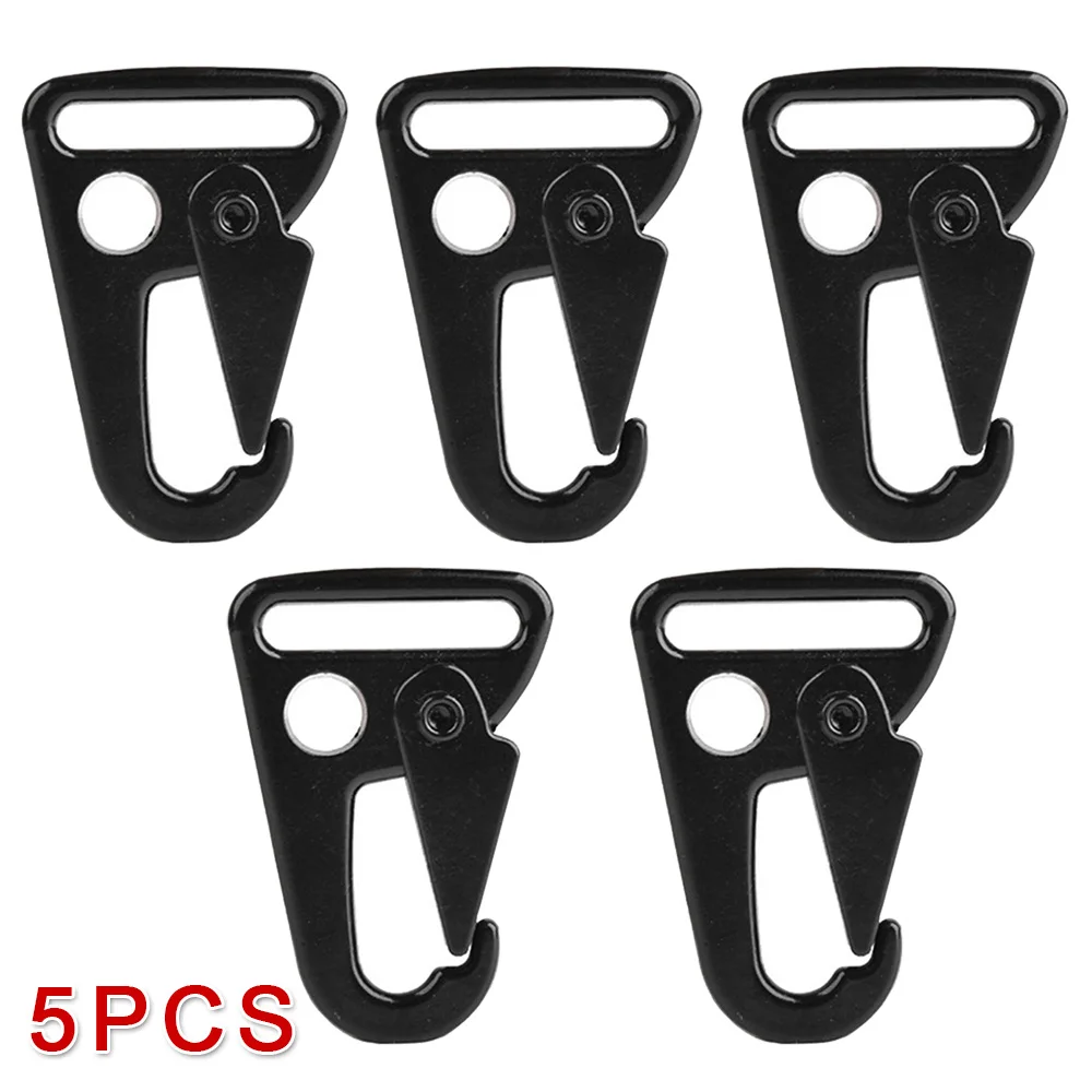 

Black Webbing Hook Multifunctional Outdoor Camping 5PCS Aluminum Alloy Backpacks Belt Carabiner Belts High Quality