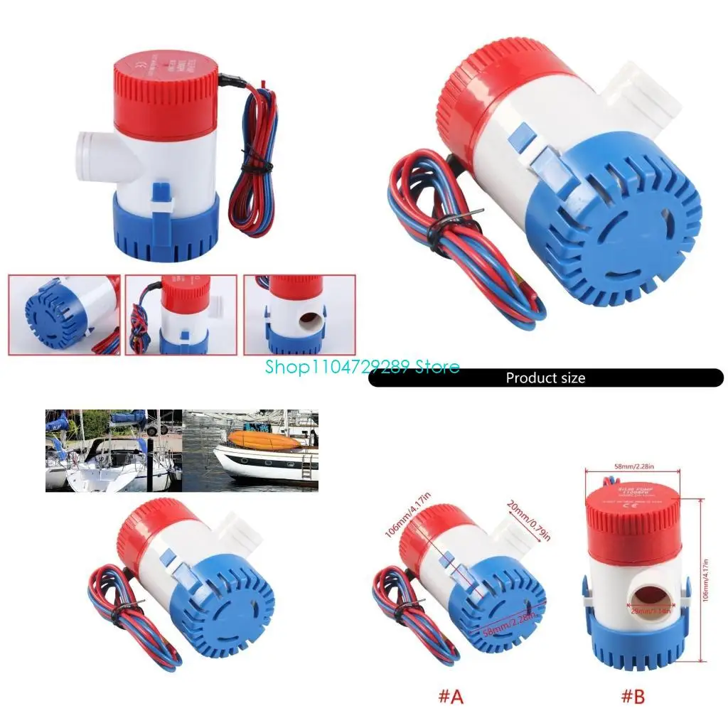 

D8KE 750GPH 1100GPH Bilge Suitable For Boats And Yachts With Low Noise Operation And High Performances Motor