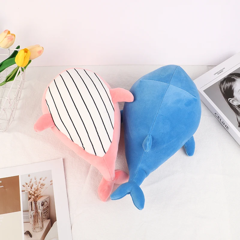 35CM Cartoon Whale Plush Toy Soft Plush Stuffed Dolphin Doll Cushion Pillow Home Decor Kid Gift