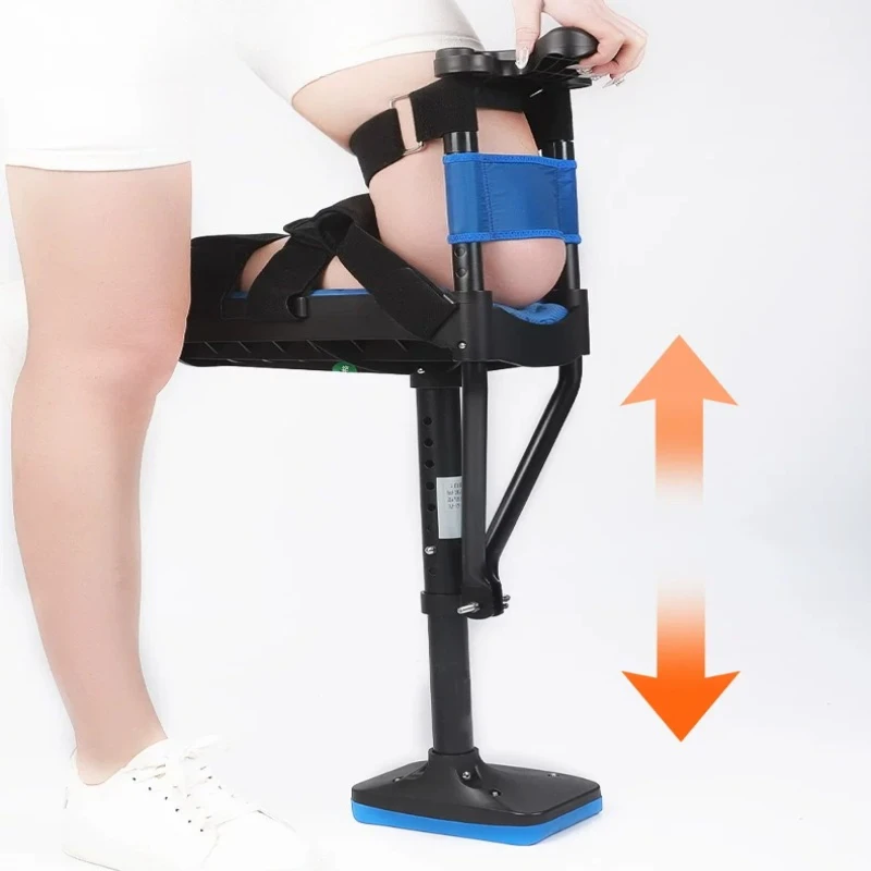 Adjustable Knee Scooter, Ankle Injury Hands Free Crutch, Heavy Duty Aluminum Walking Support, Non Slip Thick Knee Rest