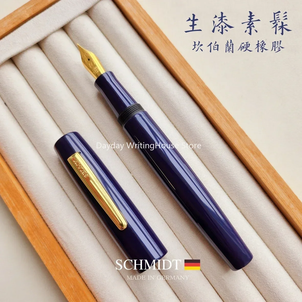 semy feito a mao roxo lacado cumberland borracha dura schmidt no6 nib caneta fonte estudante de negocios papelaria escrita presente 01