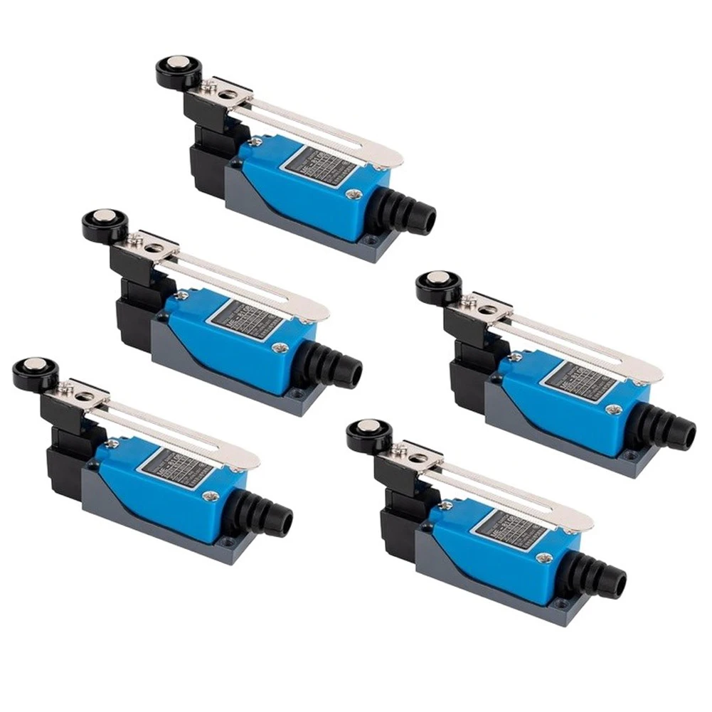 5Pcs Momentary Roller Lever Limit Switches AC 250V 5A For CNC & Automation Limit Switches Electrical Equipment