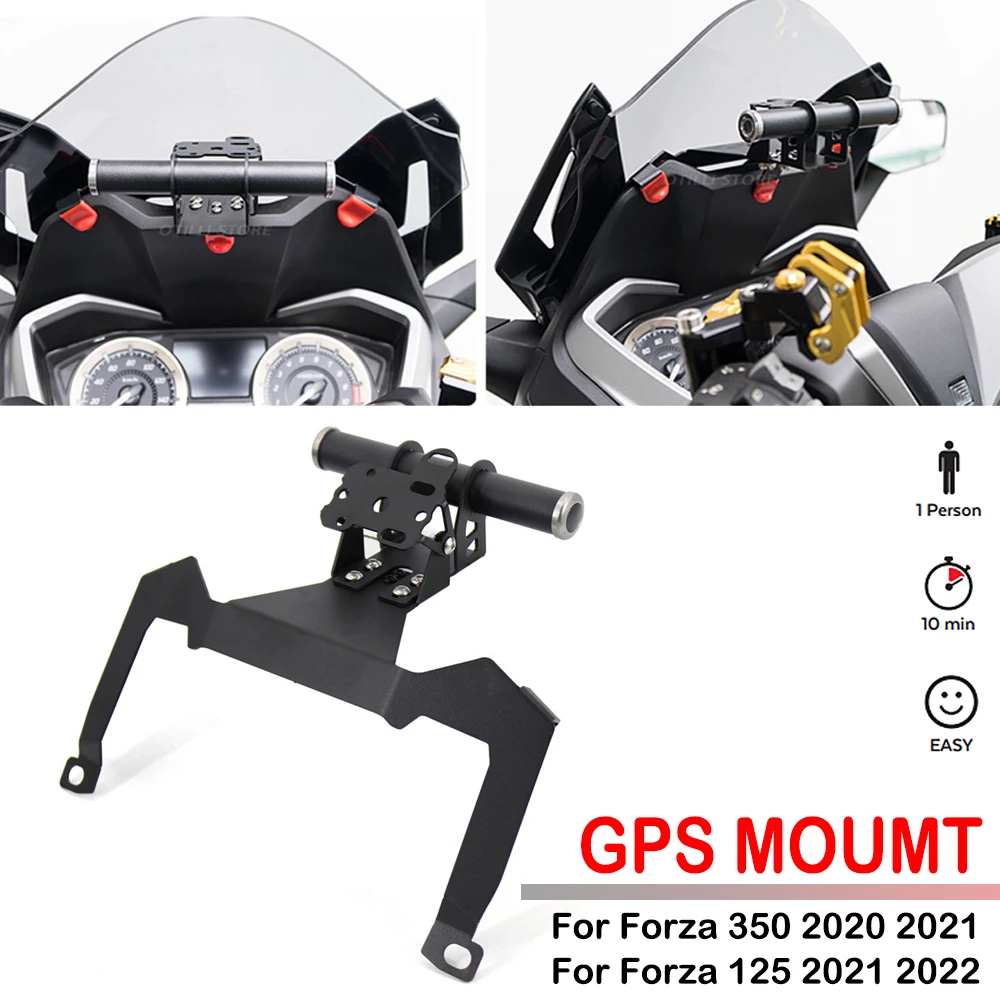 혼다 용 Forza-350 FORZA 125 용 Forza350 오토바이 2020 2021 2022 전면 전화 스탠드 홀더 GPS 네비게이션 플레이트 브래킷