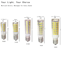 Hot E14 7W 9W 12W 15W 18WLED Corn Light Bulbs Ceramic Lighting Replace Halogen Lamps Home Chandelier Decoration Bedroom