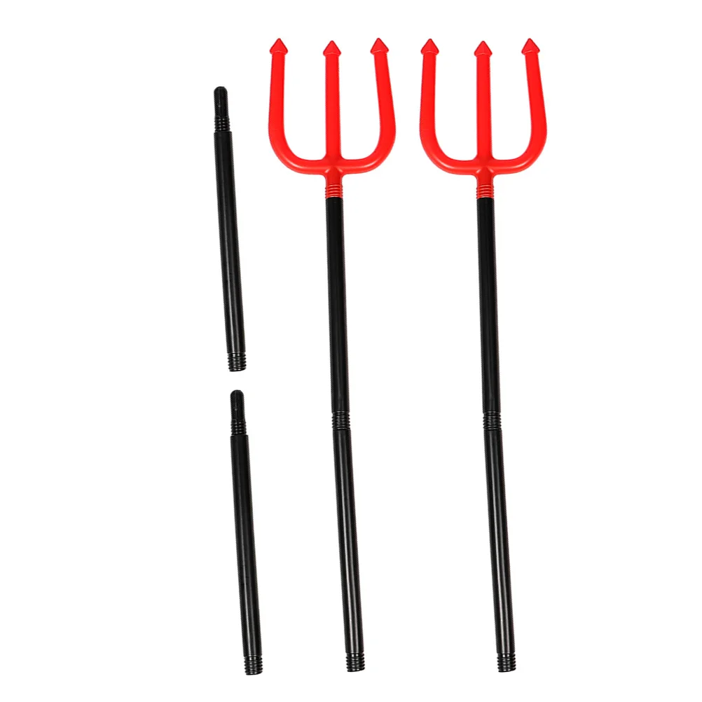 

2Pcs Devil Demon Prop 42.8 Inch Detachable Handle Halloween Cosplay Party Accessory Men Costume Fork