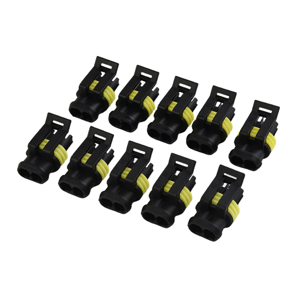 Accessories Connector Male Female Terminals 10pcs 2-Pin Way Auto Waterproof Electrical Socket Useful Practical