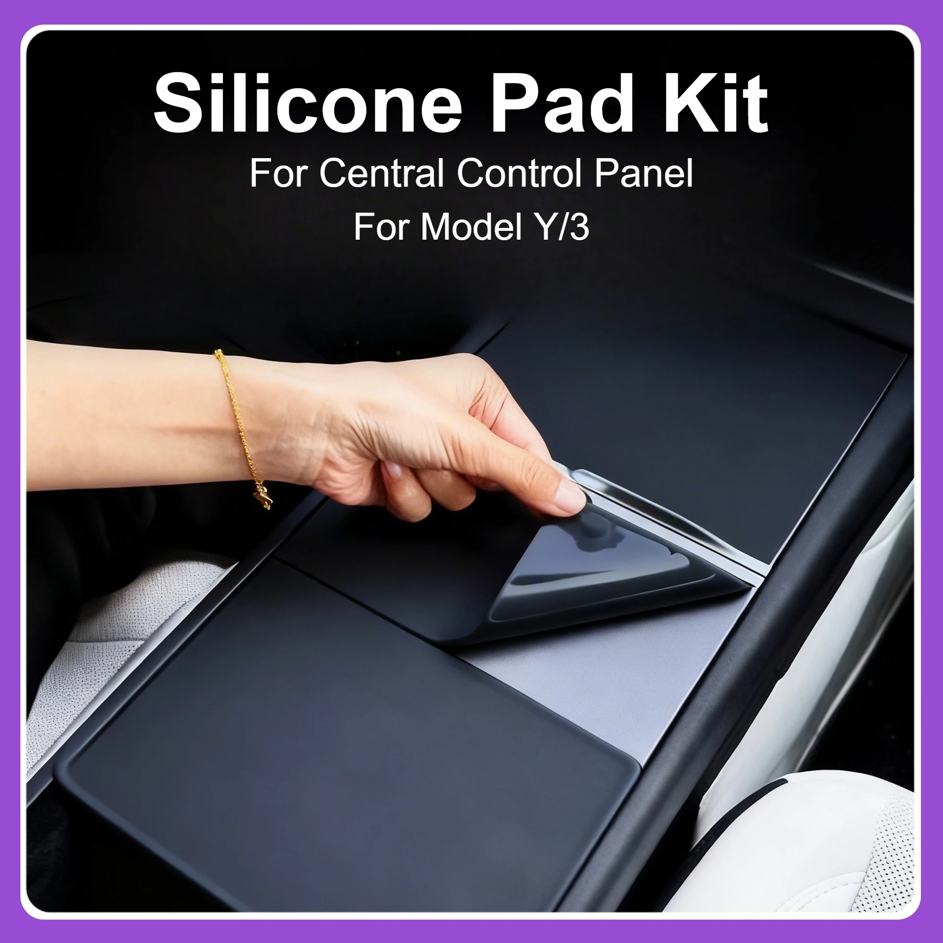 Película Protetora Anti-riscos para Console Central do Model Y Juniper e Model 3 Highland 2025, Adesivo de Painel Central em TPU