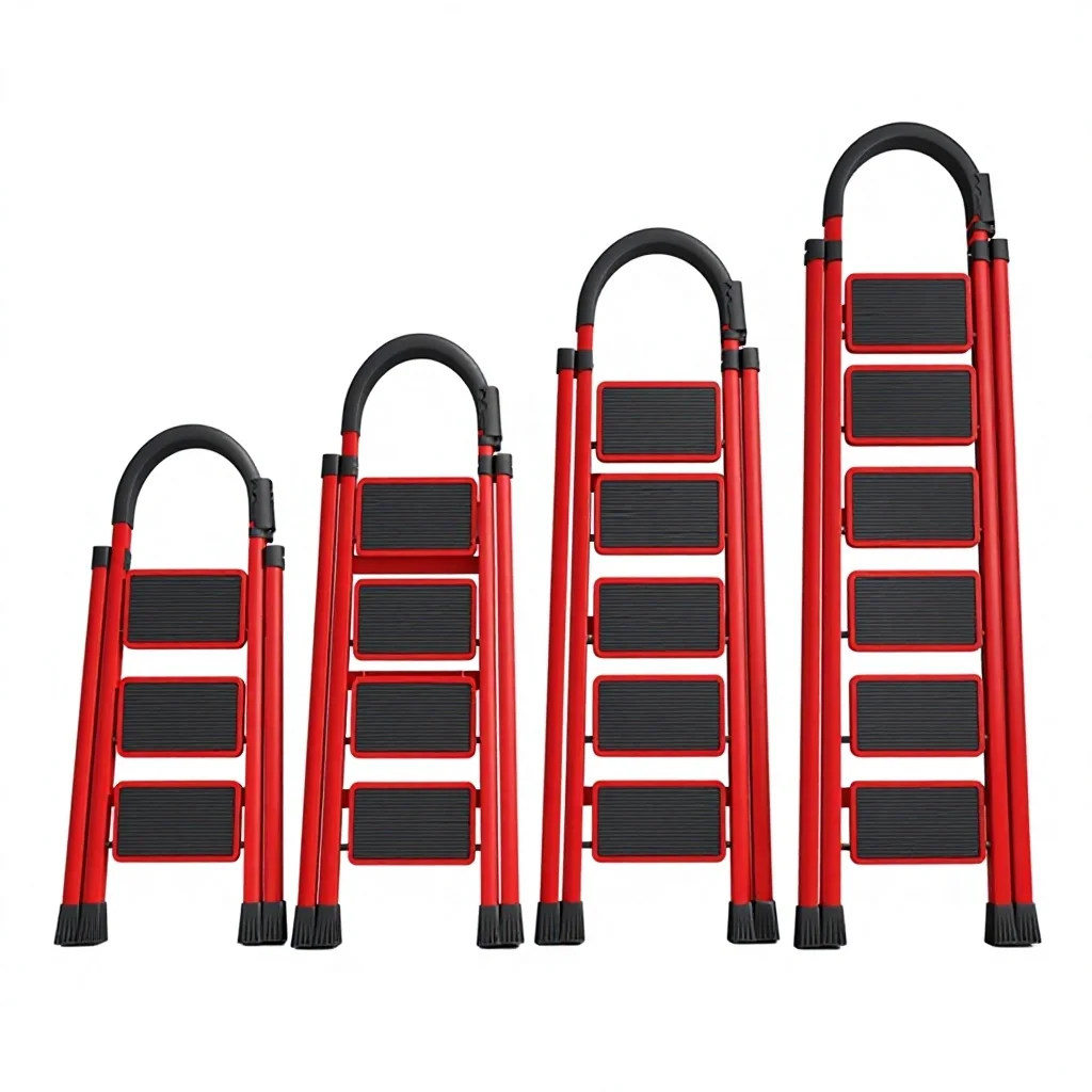 Telescopic Household Folding Multi-Functional A-Frame Aluminum Alloy Thickened Staircase Portable Step Ladder 150kg Capacity