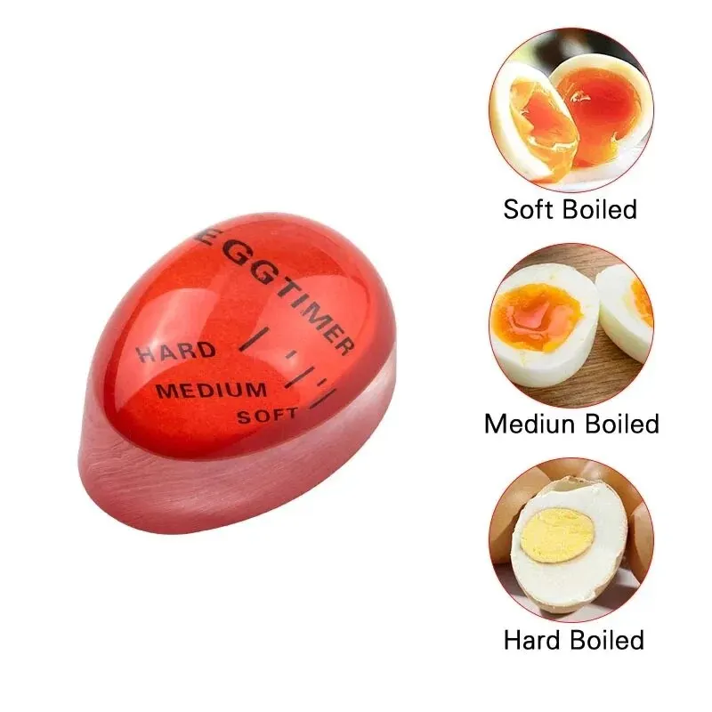 1PCS Cute Resin Boiled Egg Timer Colour Changing Visible Half Cooked Full Cooked Egg Cooker Kitchen Timer Tool