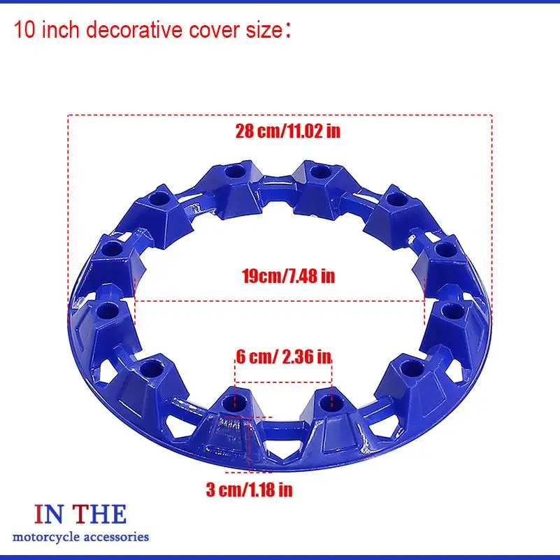 8 - 10-inch ATV Wheel Trim Hub Protection Decor Rim Cap Universal Vehicle All Terrain Wheel Plastic Cover Fit To 10 Inch Wheels
