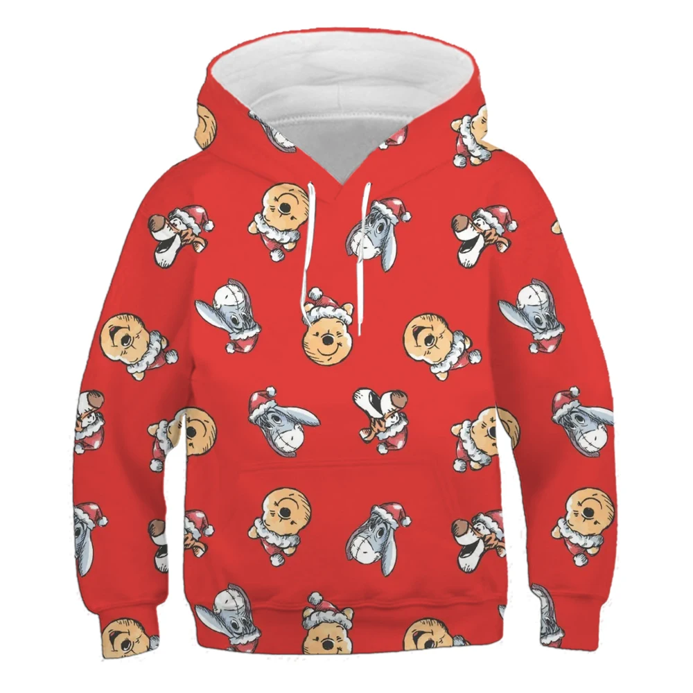 Winter new casual age -cut long -sleeved fashion top Disney series Mickey Christmas sweater printed loose girl jacket