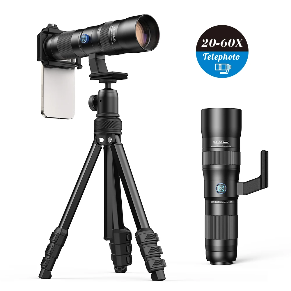 APL T20 60X Super Zoom Lens with Tripod and Clip