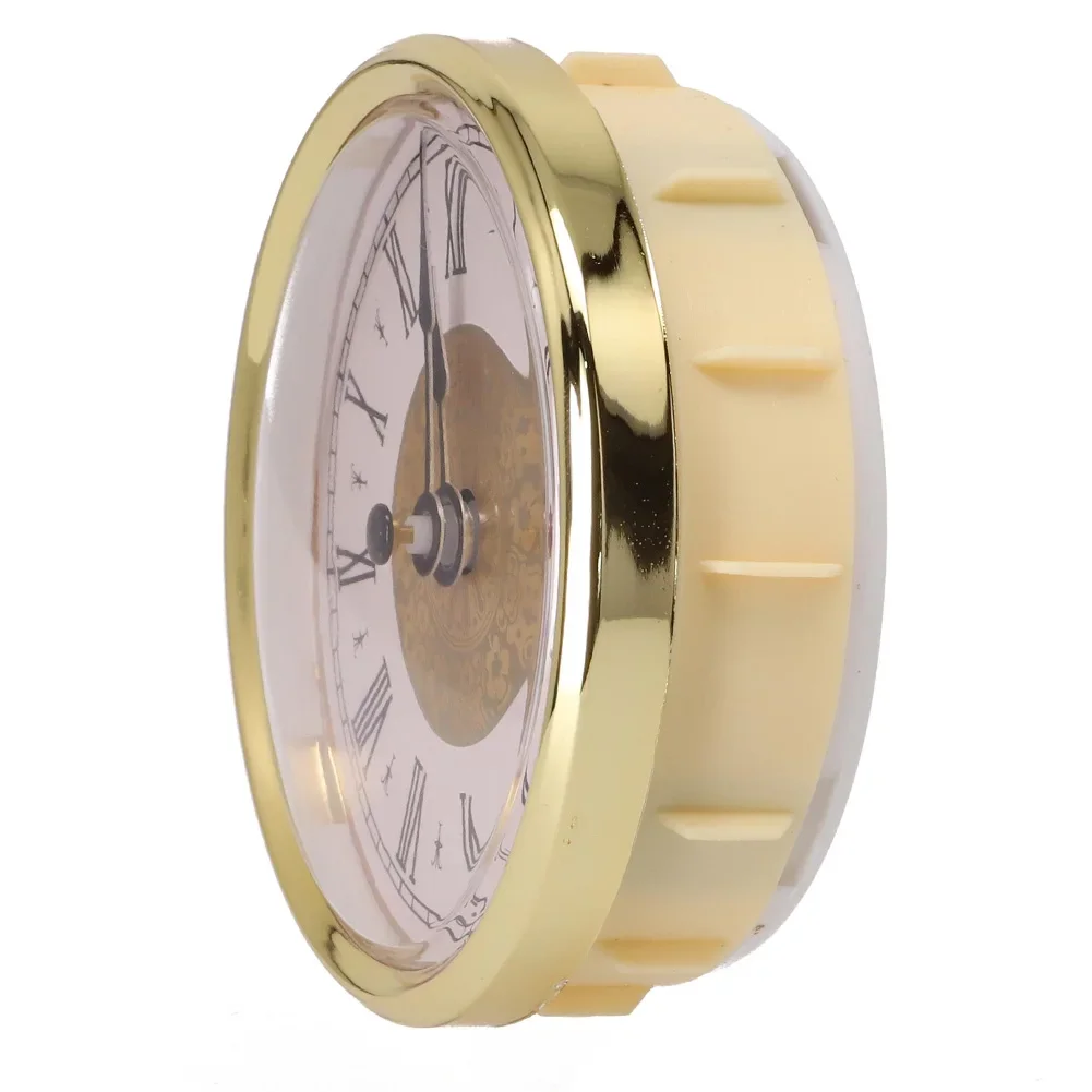Brand New Quartz Clock Insert Replace Accessories Metal Plastic Precision Premium Roman Arabic Silvery 80MM Clear Lens