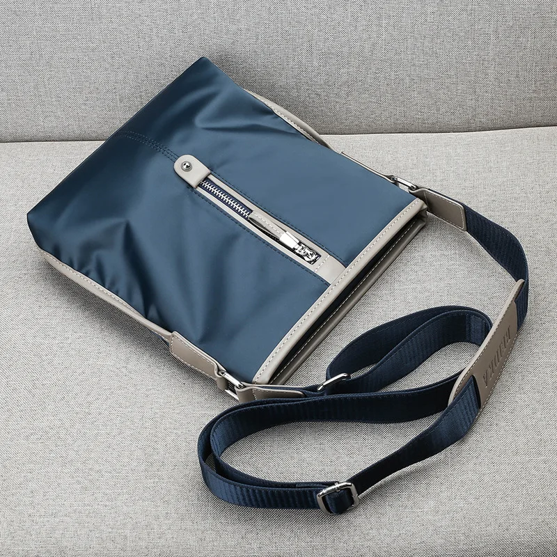 High end men's bag diagonal cross bag This year's new men's casual bag Oxford cloth single shoulder crossbody small square bag