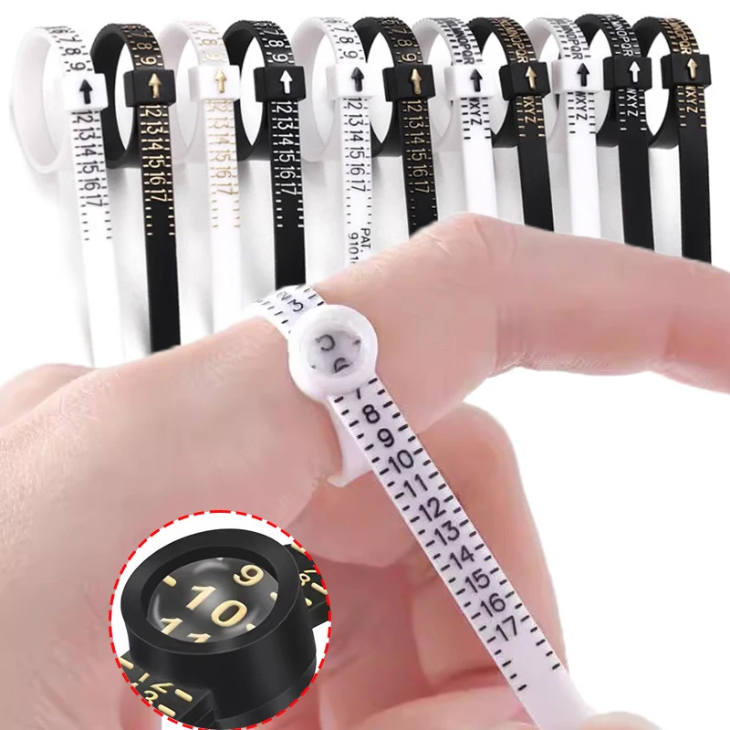 

Rings Ruler Measurer Finger Coil Tools Magnifying Glass Finger Coil Sizing Tool UK Size US Size Measurements Jewelry Accessories