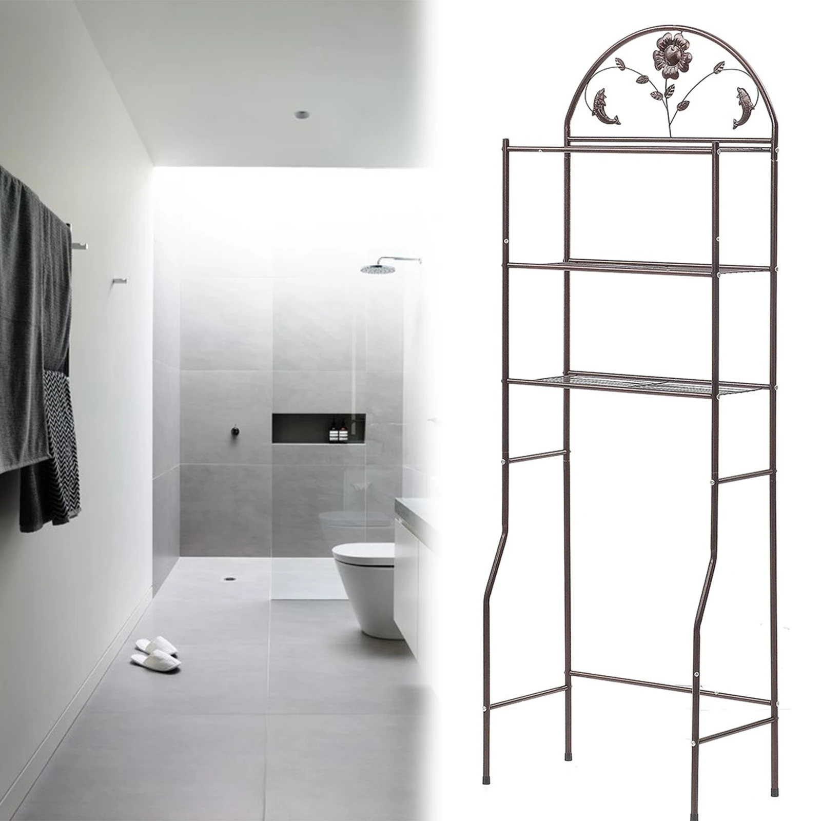 3 Tier Bathroom Over The Toilet Space Saver Bathroom Storage Organizer Free Standing Toilet Shelf Rack