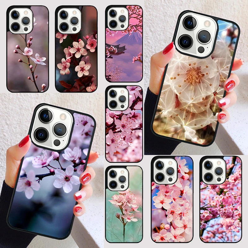 Funda de Flor flor para iPhone, carcasa de teléfono para 15, 13, 12, 11, 14 Pro Max, Mini, X, XR, XS Max, SE 2020, 7, 8, 15 Plus