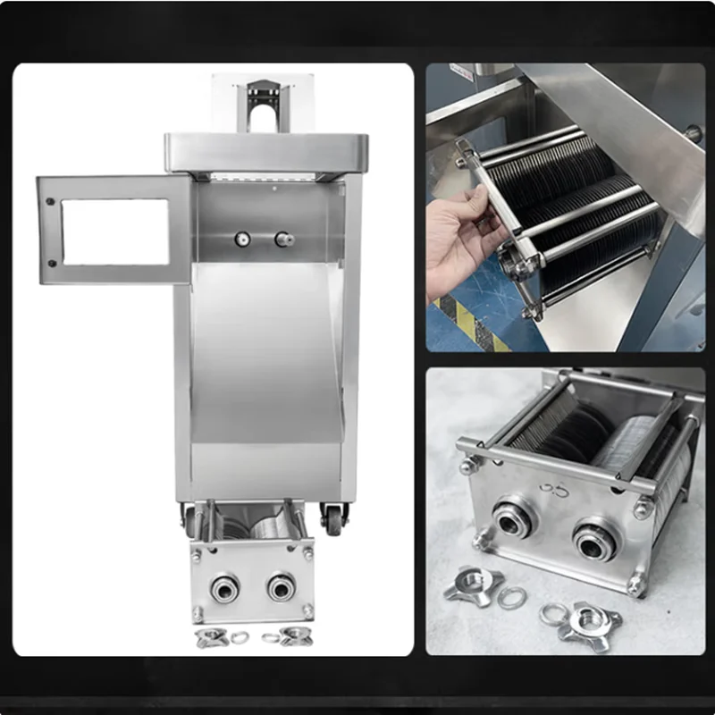 ماكينة تقطيع اللحوم الطازجة 110 فولت 220 فولت للمقاصف والمطاعم ومراكز الأطباق الجانبية ماكينة تقطيع اللحوم الأوتوماتيكية الكهربائية