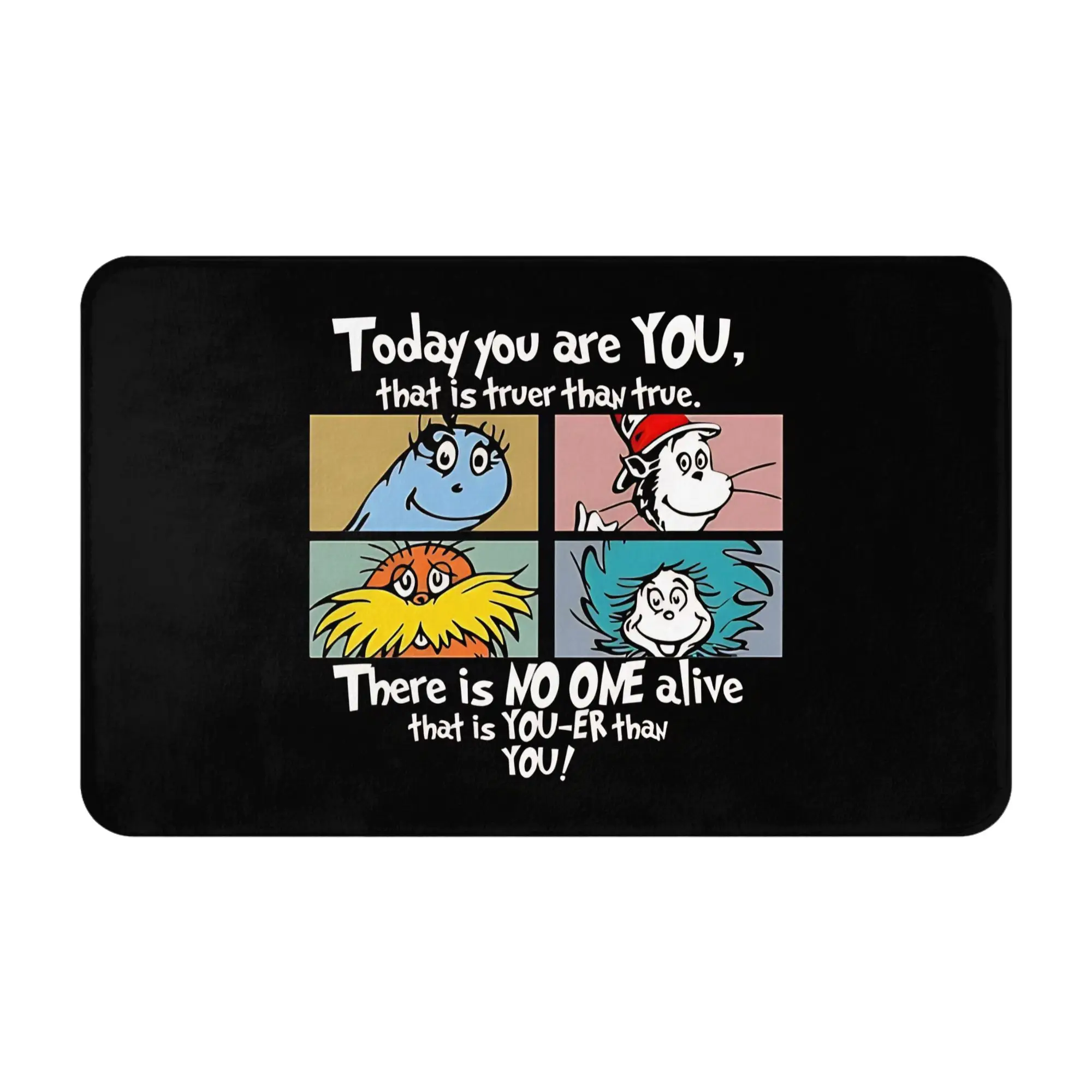 Block Inspirational Quote Classic Decorations Bathroom Mat Dr. Seuss Thing Doormat Kitchen Carpet Entrance Door Rug Home Decor