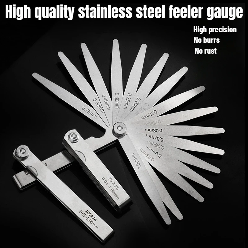 Calibro a spina in acciaio inossidabile ad alta precisione da 32 fette 0,01-1 mm Calibro a spina metrico Calibro a spina combinato Calibro di spessore