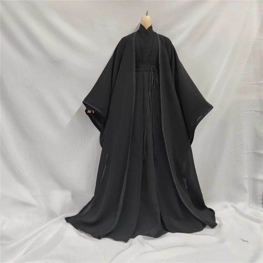 Robe Hanfu personnalisée 1/6 pour hommes, robe noire imbibée de prairie chinoise, modèle de robe pour figurine d'action de 12 pouces, jouets animés