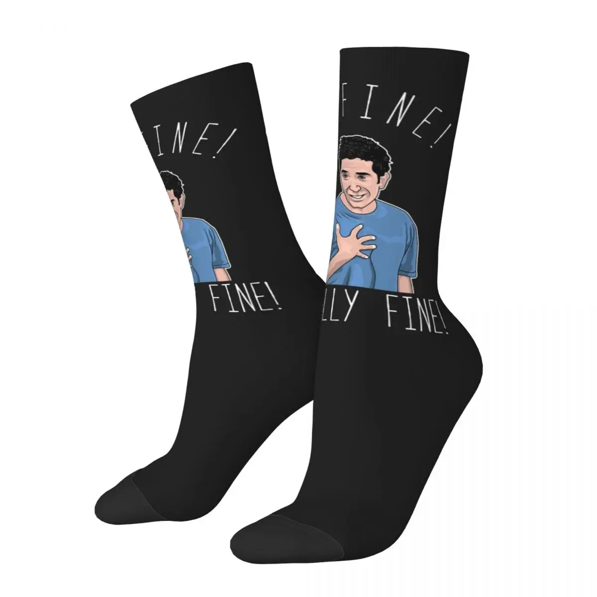 Chaussettes imprimées pour hommes et femmes, joli cadeau en élasthanne, applicable toute l'année, chaîne EY ne partage pas la nourriture, émission de télévision