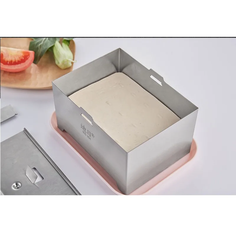 Tofu Press Cheese Making Molds Maker Metal Mold Mould Curd Tool Soybean Box Squeezer Water Chinese Strainer Kit Tempeh Presser