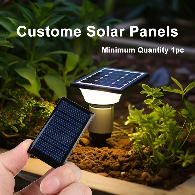 Custom Miniature Solar Panels Epoxy PET Round Small Mini Flexible Foldable Poly Mono Solar Cells 0.125W 0.2W 0.6W 1W 3W 5W 8W