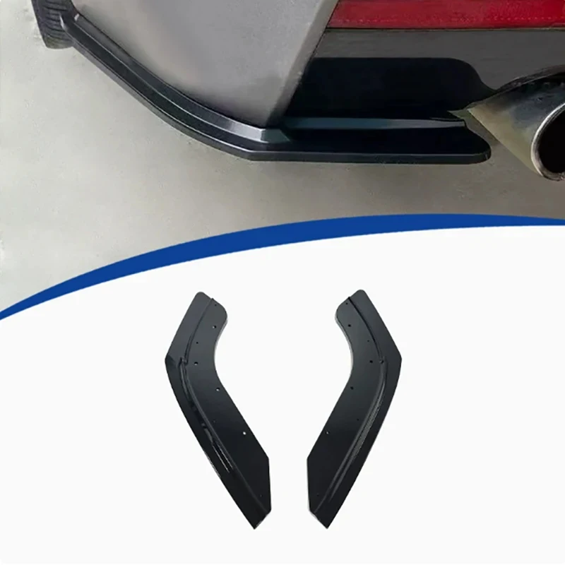 

For BMW 3 Series F30 F35 2012-2019 Bright Black wrap angle Car Rear Bumper glossy black Splitter Corner Trim Cover Rear Chin