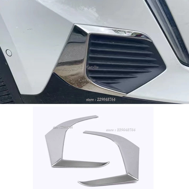 

For Peugeot 2008 2020 2021 2022 2023 Stainless Exterior Front Foglight Cover Trim Head Light Lamp Frames Car Accessories 2pcs