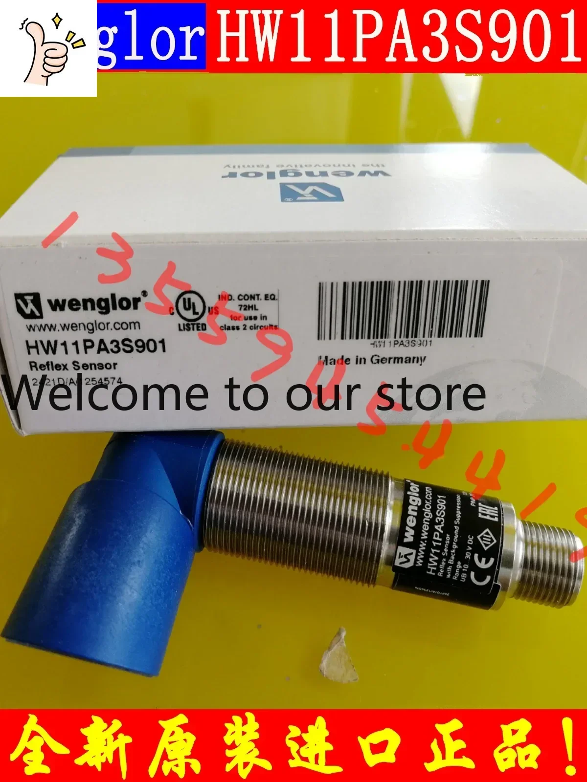 2026.4 Wenglor Wigler Photoelectric Sensor HW11PA3S901 Original Genuine Free Shipping Order HW11PA3
