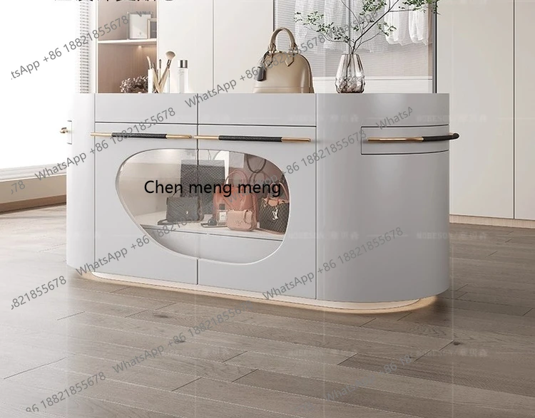 

High-End Floor Jewelry Cabinet Designer Home Bedroom Cloakroom Island Storage Cabinet Display Cabinet