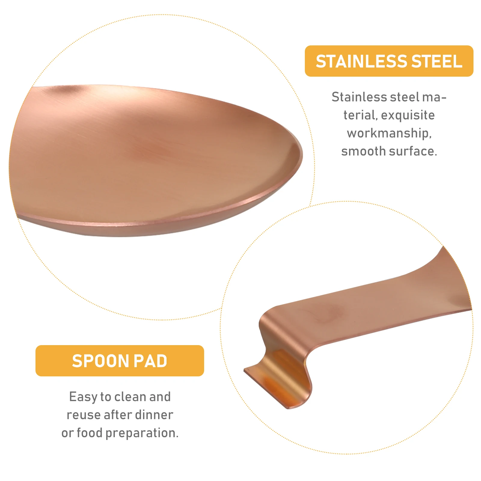 

Thickened Spoon Pad Soup Spoons Silverware Stainless Ladle Holder Rest Place Mat Cushion