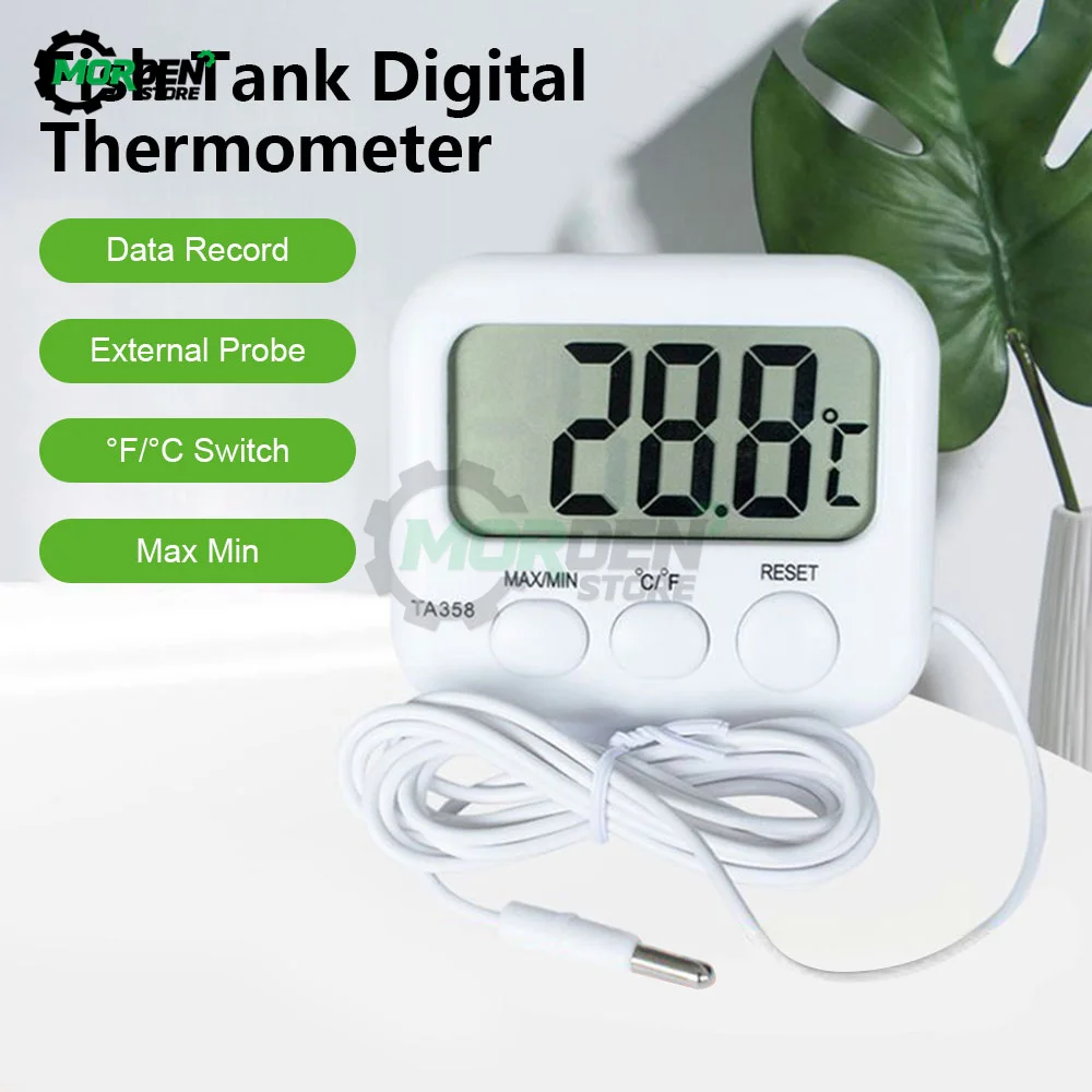 Mini LCD Digital Thermometer With Probe Sensor Swimming Pool Refrigerator Water Tank With Cable 1.5M for Fish Tank Accessories