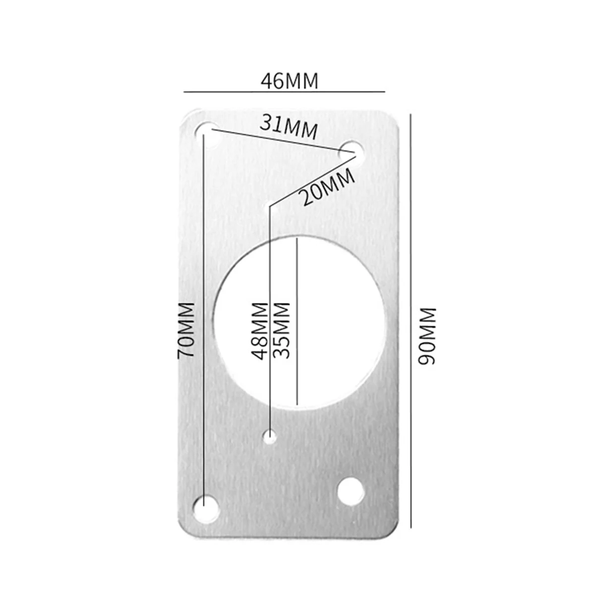 Placa de reparo de dobradiça, 20 peças, para armário, móveis, gaveta, painéis de porta de aço inoxidável, base de mesa, dobradiça, copo, placa de reparo