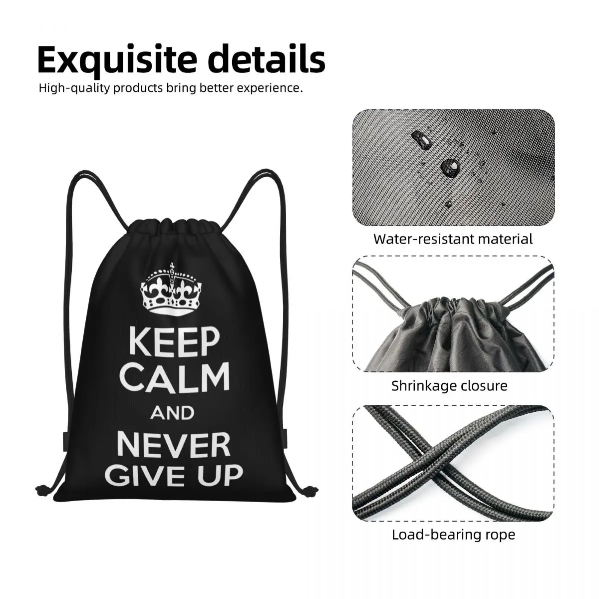 Custom Johns Drawstring Bag for Training Yoga Backpacks Women Men Sports Gym Sackpack