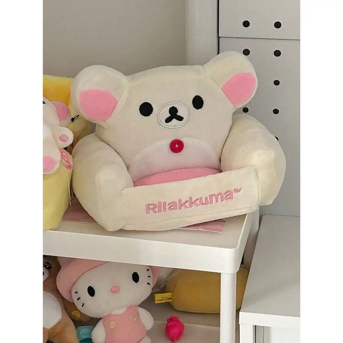 Kawaii Rilakkuma Pluche Pop Opbergmand Pluche Bank Pop Anime Leuke Studentenslaapzaal Desktop Diversen Opslag Meisje Geschenk Speelgoed