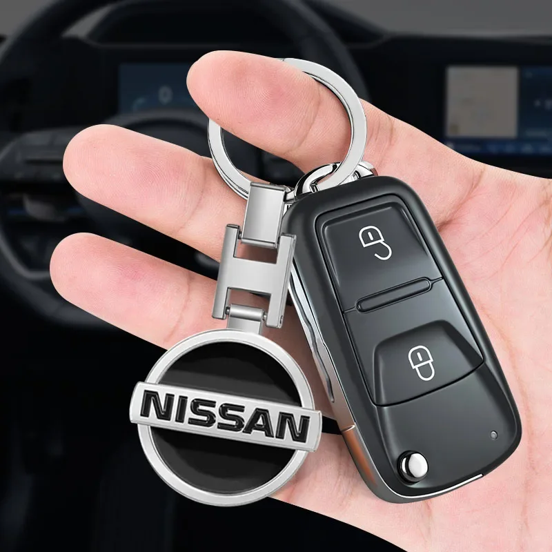พวงกุญแจโลหะ 3 มิติ รูปโลโก้รถยนต์ อุปกรณ์ตกแต่งภายในรถยนต์ สำหรับ Nissan Nismo 370Z GTR Almera Tiida Juke Teana Qashqai 350Z